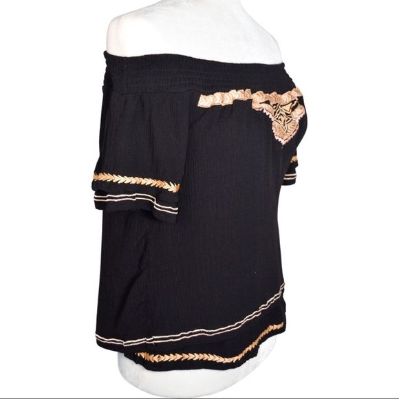 Anthropologie Boho Peasant Off The Shoulder Top - Picture 8 of 10